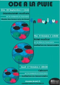 Collaboration musée des beaux-arts / Conservatoire de musique de Bres. Du 29 septembre au 17 octobre 2013 à Brest. Finistere.  15H00